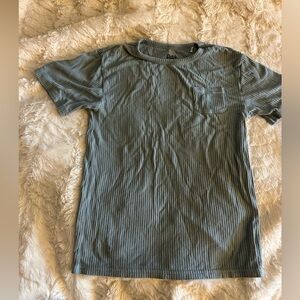 Little sleepies stormy blue short sleeve ribbed play picket tee size 5